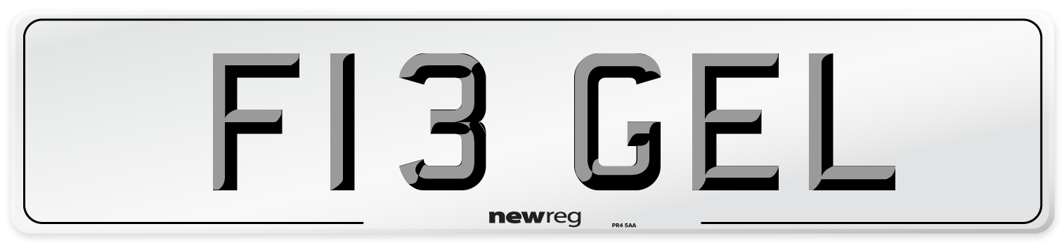 F13 GEL Number Plate from New Reg